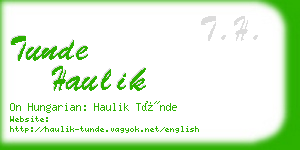 tunde haulik business card